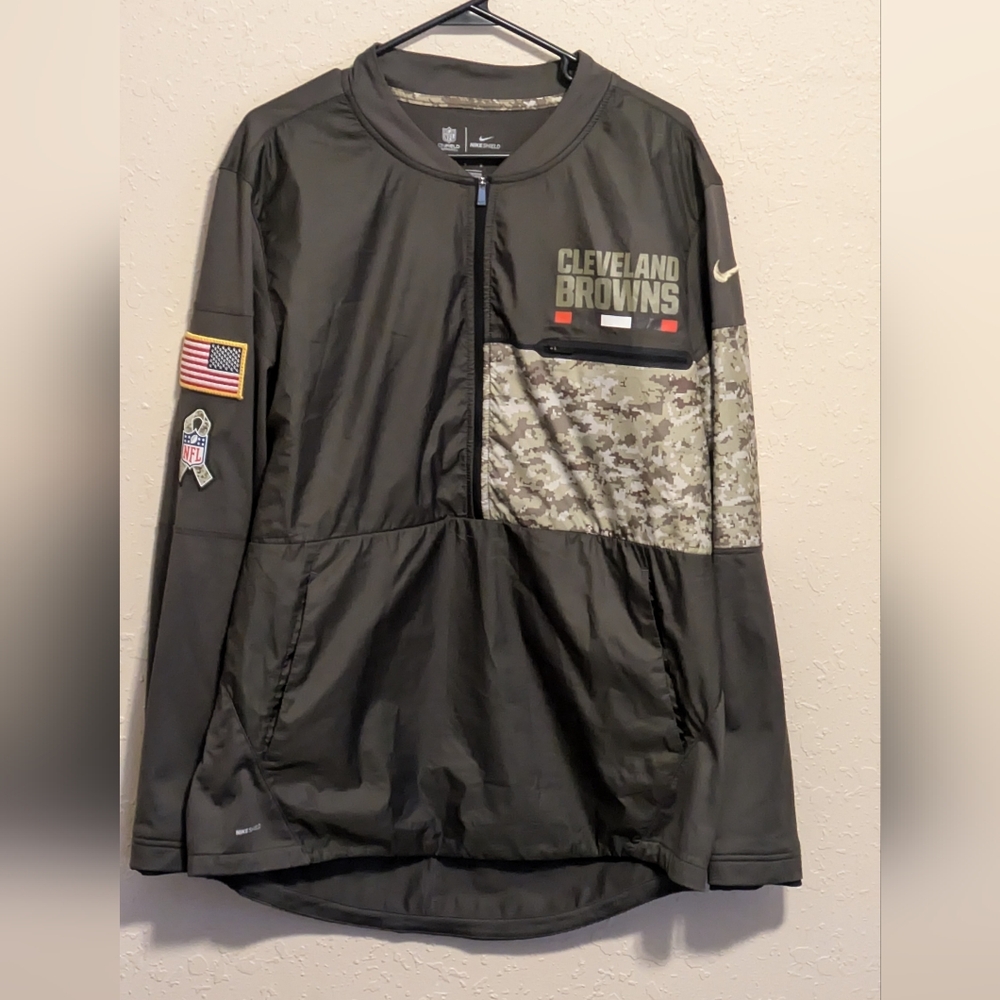 Nike Cleveland Browns Salute To Service Jacket Mens Large L NFL Special Edition